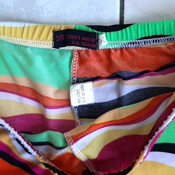 Vintage Stretchy Rainbow Leggings | Sz M/L - Picture 4 of 6